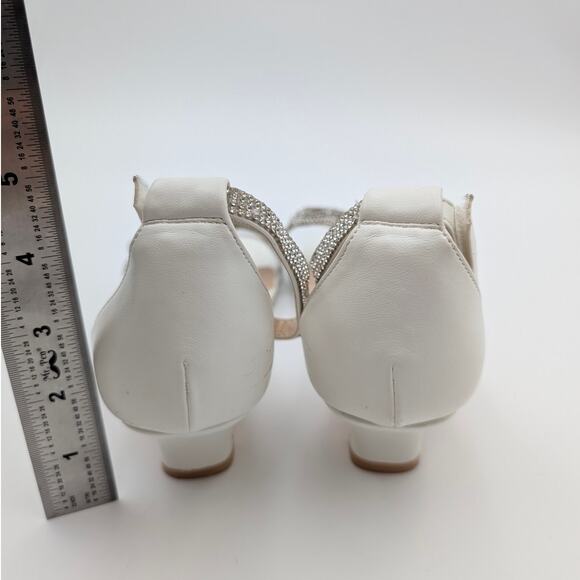 Dream Pairs Girls Ankle Strap Low Heel Sandals Bow Flower Size US6M EU38.5 - Picture 4 of 11